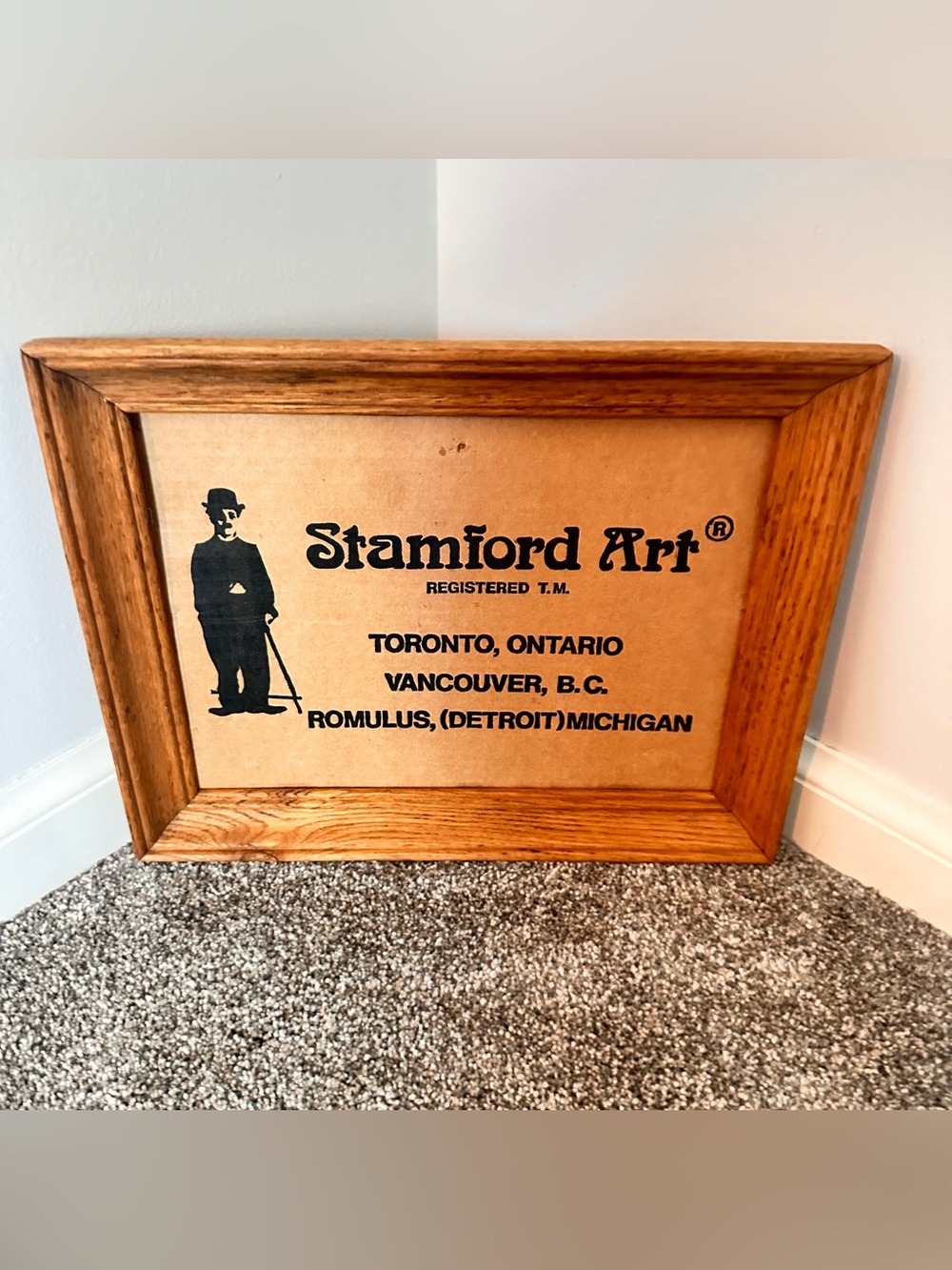 Vintage oak picture frame 11x14 no glass